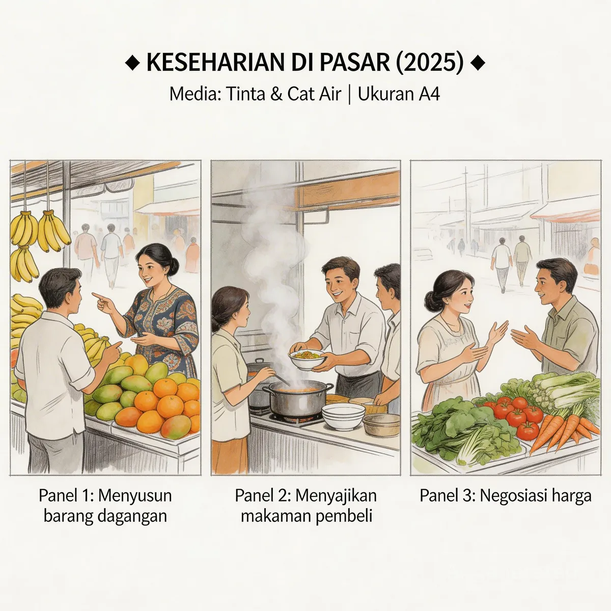 12 Contoh Seni Rupa 2 Dimensi beserta Penjelasannya